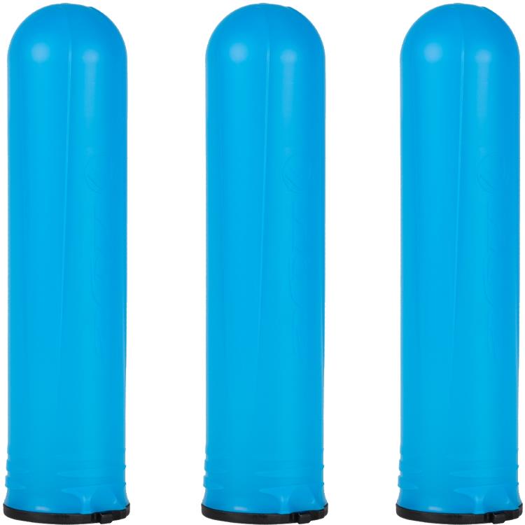 3x Dye Alpha Paintball 150er Pod / Speedloader (cyan blau)